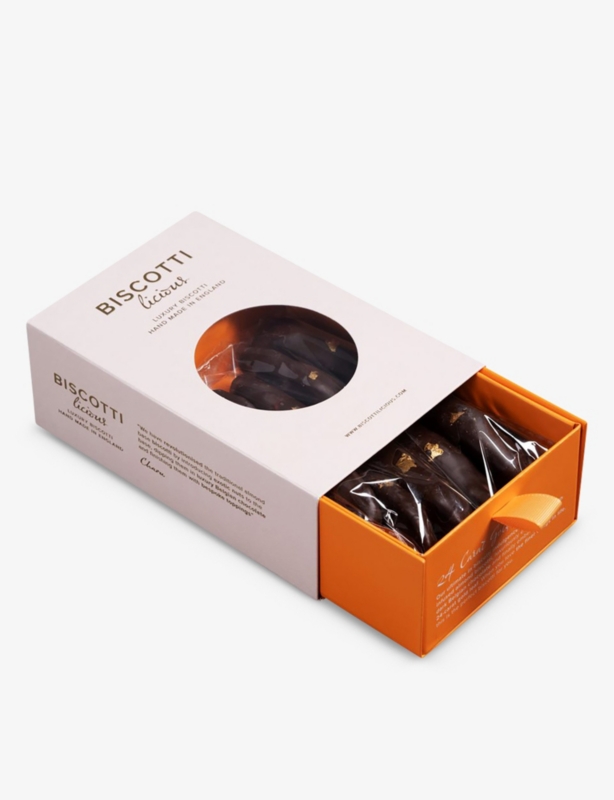 24 Carat Gold dark chocolate biscotti 150g