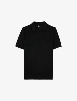 THE KOOPLES: Open-neck short-sleeve knitted polo