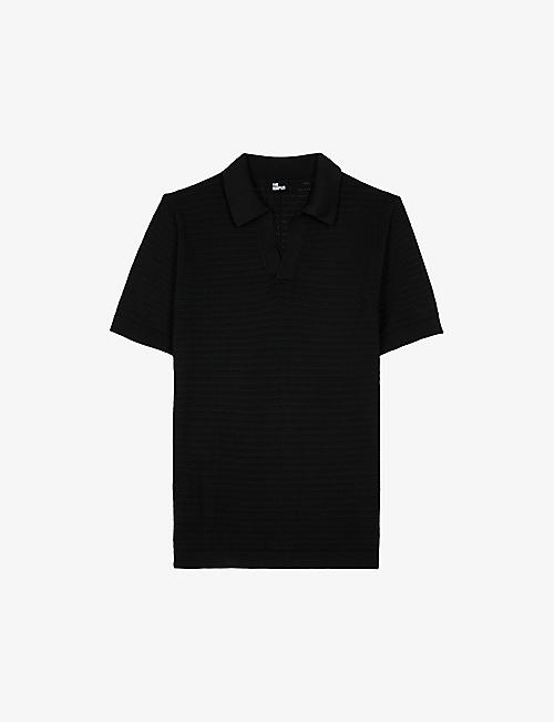 THE KOOPLES: Open-neck short-sleeve knitted polo