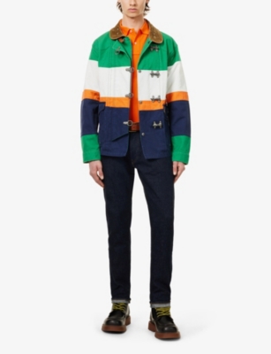 Shop Polo Ralph Lauren Canvas Brand-patch Relaxed-fit Cotton Jacket In Multi