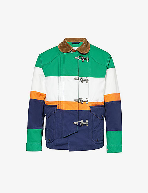 POLO RALPH LAUREN: Canvas brand-patch relaxed-fit cotton jacket