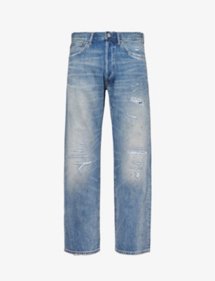 POLO RALPH LAUREN: Rigid belt-loop regular-fit straight-leg jeans