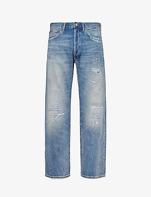 POLO RALPH LAUREN: Rigid belt-loop regular-fit straight-leg jeans