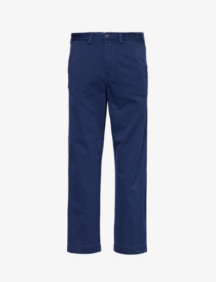Polo Ralph Lauren Sailing Belt-loop Straight-leg Relaxed-fit Cotton Trousers In Newport Navy