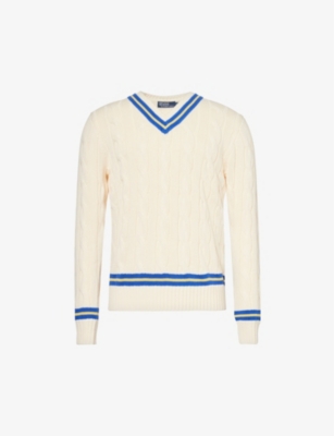 POLO RALPH LAUREN: Cricket V-neck cotton jumper
