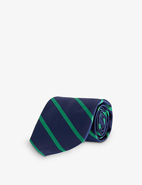 POLO RALPH LAUREN: Striped wide-blade silk tie