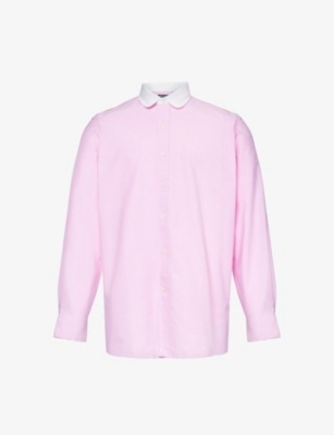 POLO RALPH LAUREN: Oxford contrast-trim custom-fit cotton shirt