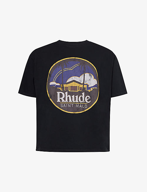 RHUDE: Saint-Malo graphic-print cotton-jersey T-shirt