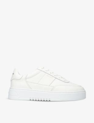 Shop Axel Arigato Men's White Vintage Orbit Leather Low-top Trainers