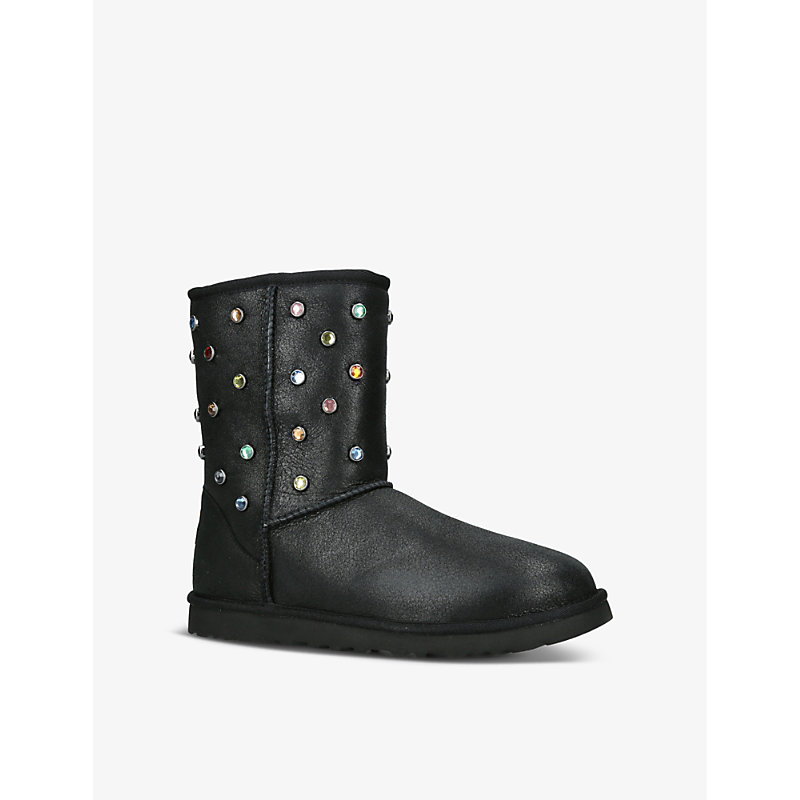 Shop Ugg Men's Black X Gallery Dept Crystal-embellished Suede Ankle Boots