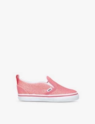 VANS: Kids' Classic slip-on glitter-embellished canvas trainers