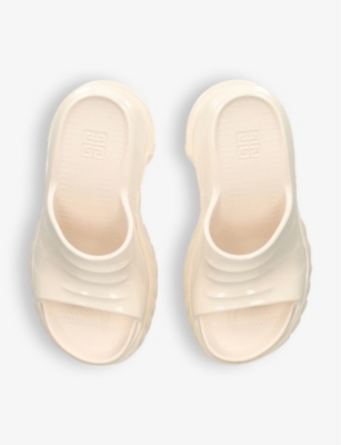 Shop Givenchy Women's White Marshmallow Rubber Wedge Sandals