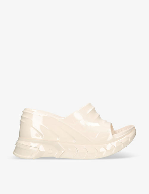 GIVENCHY: Marshmallow rubber wedge sandals