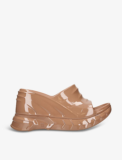 GIVENCHY: Marshmallow rubber wedge sandals