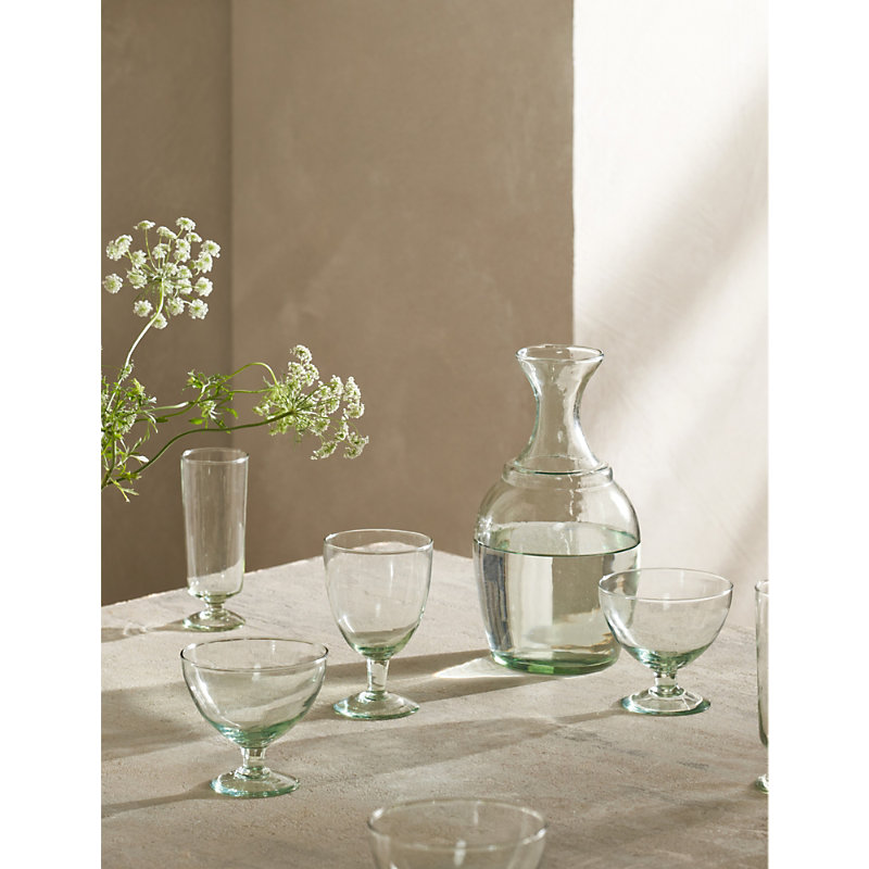 Shop The White Company Clear Kinsley Soda-lime Glass Coupes Set Of Four