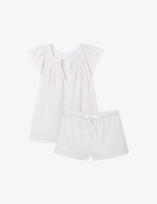 THE WHITE COMPANY: Hand-smocked relaxed-fit cotton pyjamas
