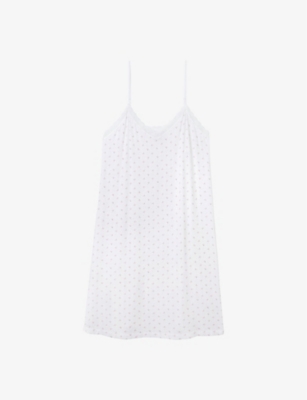 Shop The White Company Floral-print Lace-embroidered In Ivory