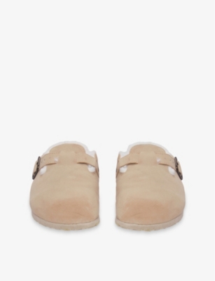 THE WHITE COMPANY: Round-Toe Suede Mule Slippers