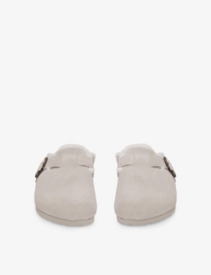 THE WHITE COMPANY: Round-Toe Suede Mule Slippers