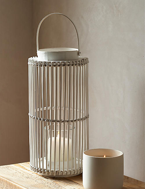 THE WHITE COMPANY: Hand-knotted medium bamboo lantern 36cm