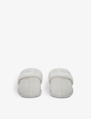THE WHITE COMPANY: Backless seam-front suede slippers