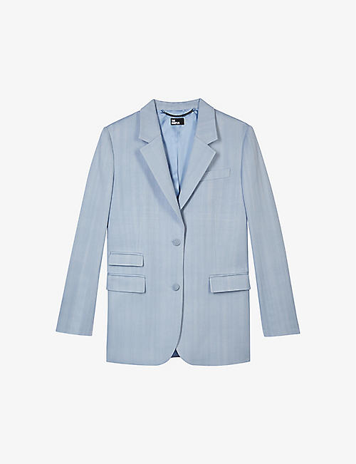 THE KOOPLES: Loose-fit notched-collar woven blazer