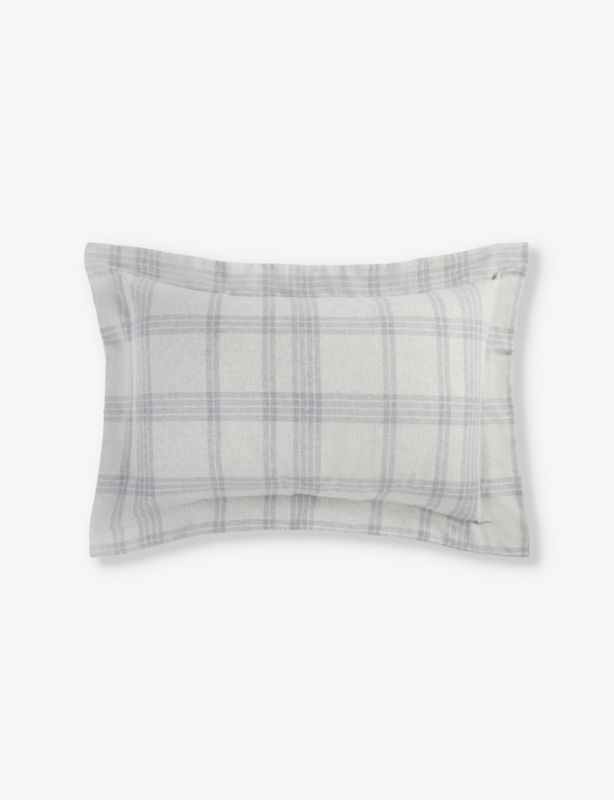 Arno check-pattern standard cotton-blend Oxford pillow case 50cm x 75cm