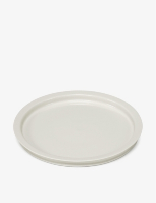 Shop Serax Kelly Wearstler Dune Small Porcelain Plate Set Of Two In White