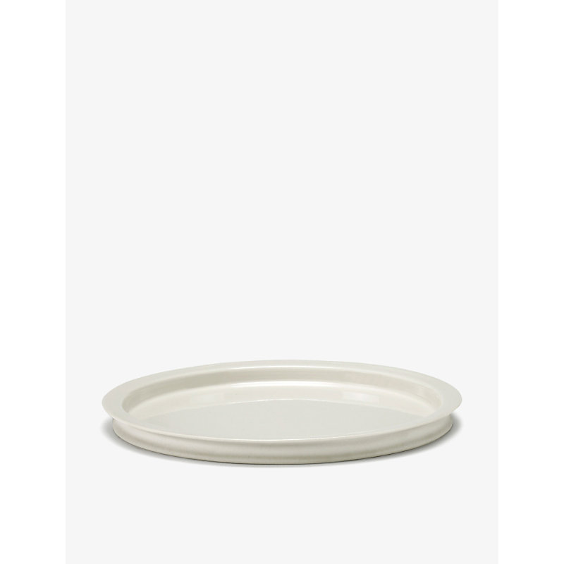 Serax White Kelly Wearstler Dune Medium Porcelain Plate Set Of Two