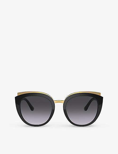 DOLCE & GABBANA: 0DG4383 butterfly-frame acetate sunglasses
