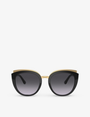 Dolce & Gabbana 0dg4383 Butterfly-frame Acetate Sunglasses In Black