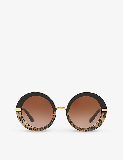 DOLCE & GABBANA: 0DG4393 round-frame acetate sunglasses