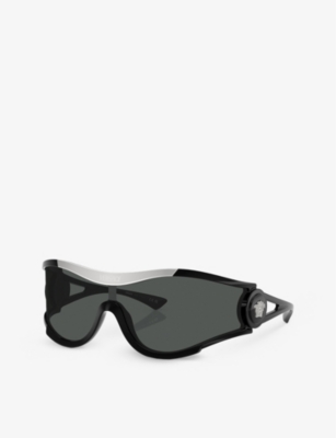 VERSACE: VE4475 shield-frame acetate sunglasses