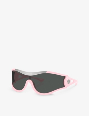 VERSACE: VE4475 shield-frame acetate sunglasses