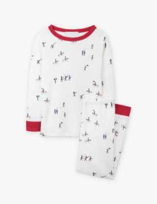 THE LITTLE WHITE COMPANY London print skinny fit organic cotton pyjamas 1 6 years Selfridges