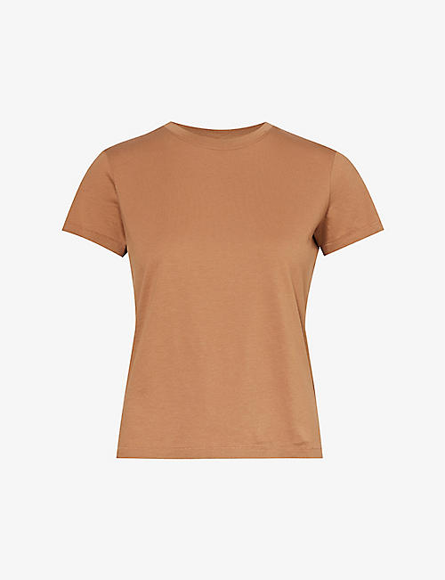 FRAME: Rib-trim slim-fit cotton-jersey T-shirt