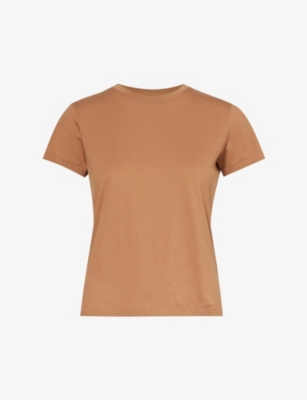 Shop Frame Women's Tobacco Rib-trim Slim-fit Cotton-jersey T-shirt