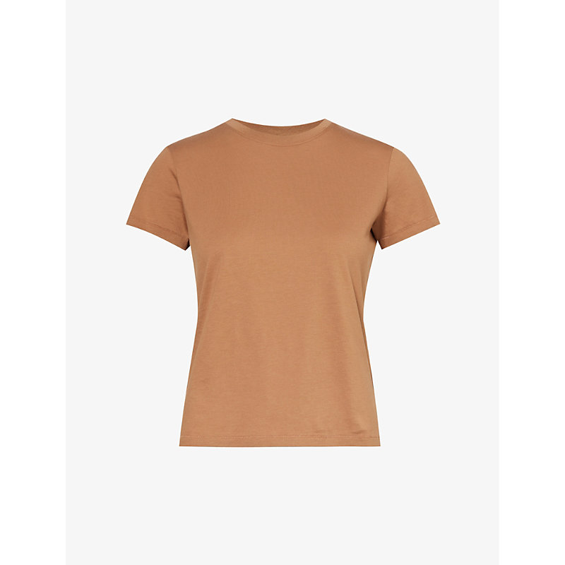 Shop Frame Women's Tobacco Rib-trim Slim-fit Cotton-jersey T-shirt