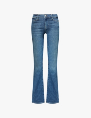 FRAME: Le High Flare high-rise straight-leg stretch-denim blend jeans