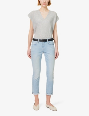 FRAME: Le V cotton jersey T-shirt