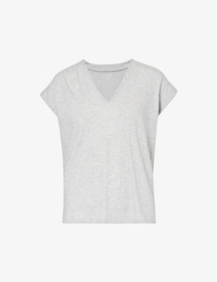 FRAME: Le V cotton jersey T-shirt