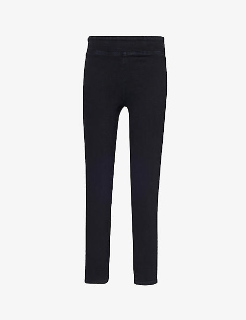 FRAME: Le Jetset Skinny Crop tapered-leg mid-rise stretch-denim jeans