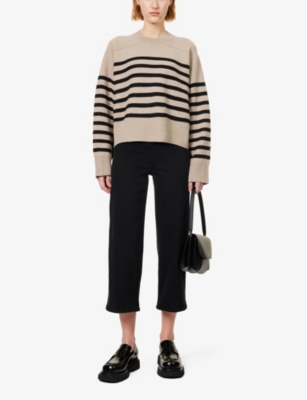 FRAME: Le Jetset Crop wide-leg mid-rise stretch-denim jeans