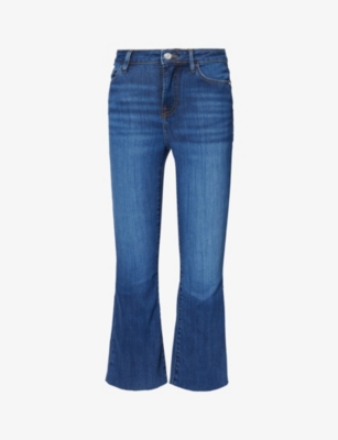 Frame Le One Crop Mini Bootcut Organic Cotton Blend Jeans In Lupine