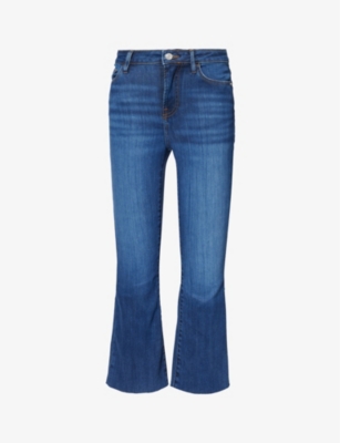 Frame Le Crop Mid Rise Cropped Bootcut Jeans In Lupine