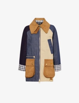 BARBOUR: Gunnerside gingham-trim cotton jacket