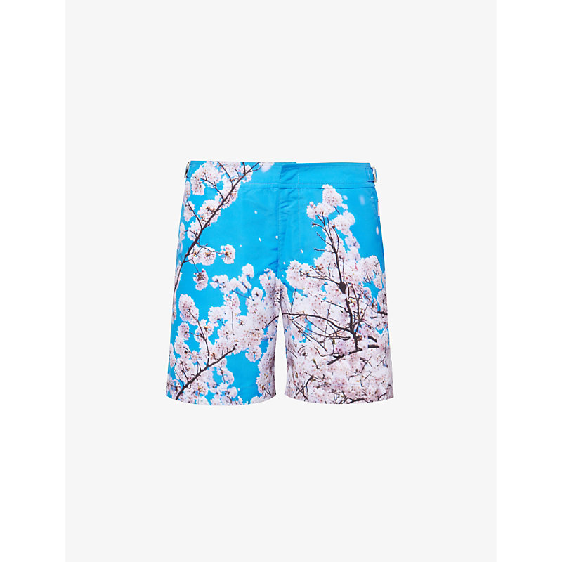 Orlebar Brown Mens Blossom Bulldog Graphic-print Swim Shorts