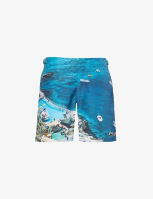 ORLEBAR BROWN: Bulldog graphic-print swim shorts