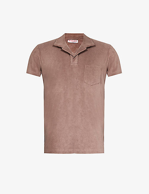 ORLEBAR BROWN: Patch-pocket regular-fit terry-cotton shirt