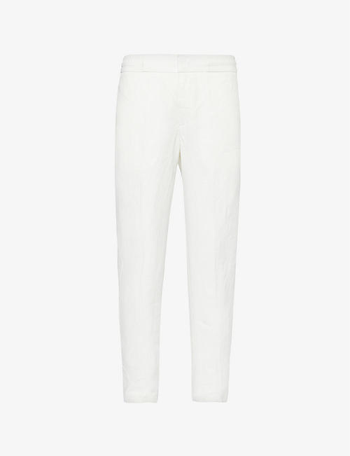 ORLEBAR BROWN: Cornell tapered-leg elasticated-waist  linen trousers